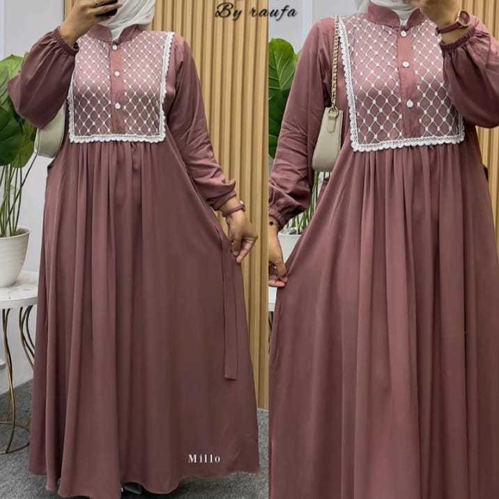 Gaya Baru Gamis Remaja Import Gsmis Modern Ganis Cewek Cantik Bj Muslim Dress Syari Murah Gamis Wani