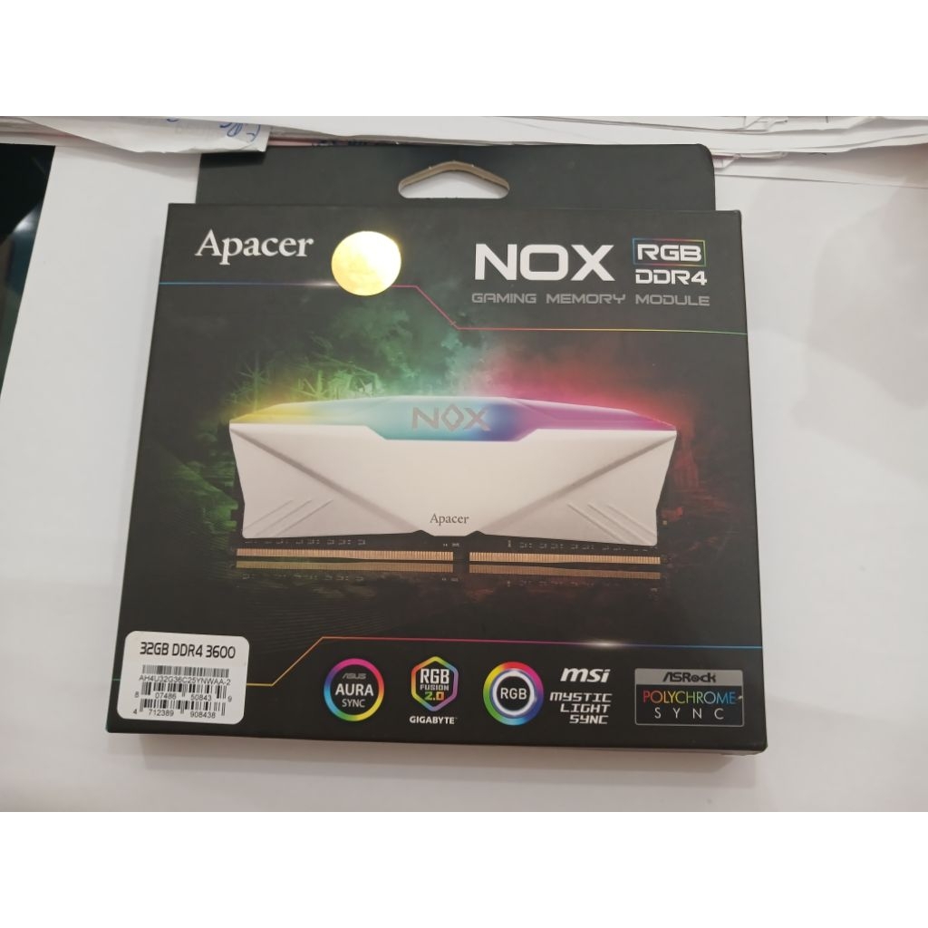 APACER NOX DDR 4 16X2 3600MHZ WHITE