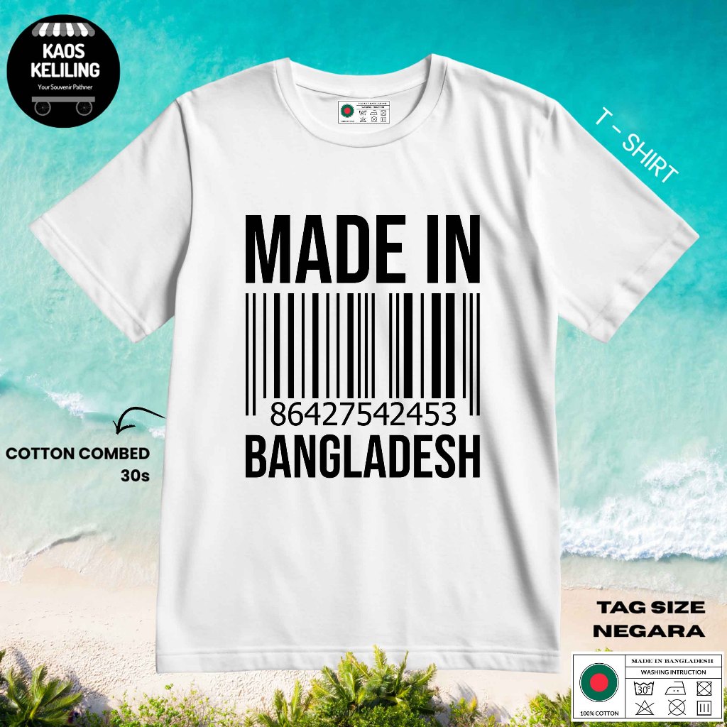 KAOS OLEH OLEH BANGLADESH 6 PAKAI TAG LABEL BANGLADESH ASLI BAJU SOUVENIR PREMIUM GIFT