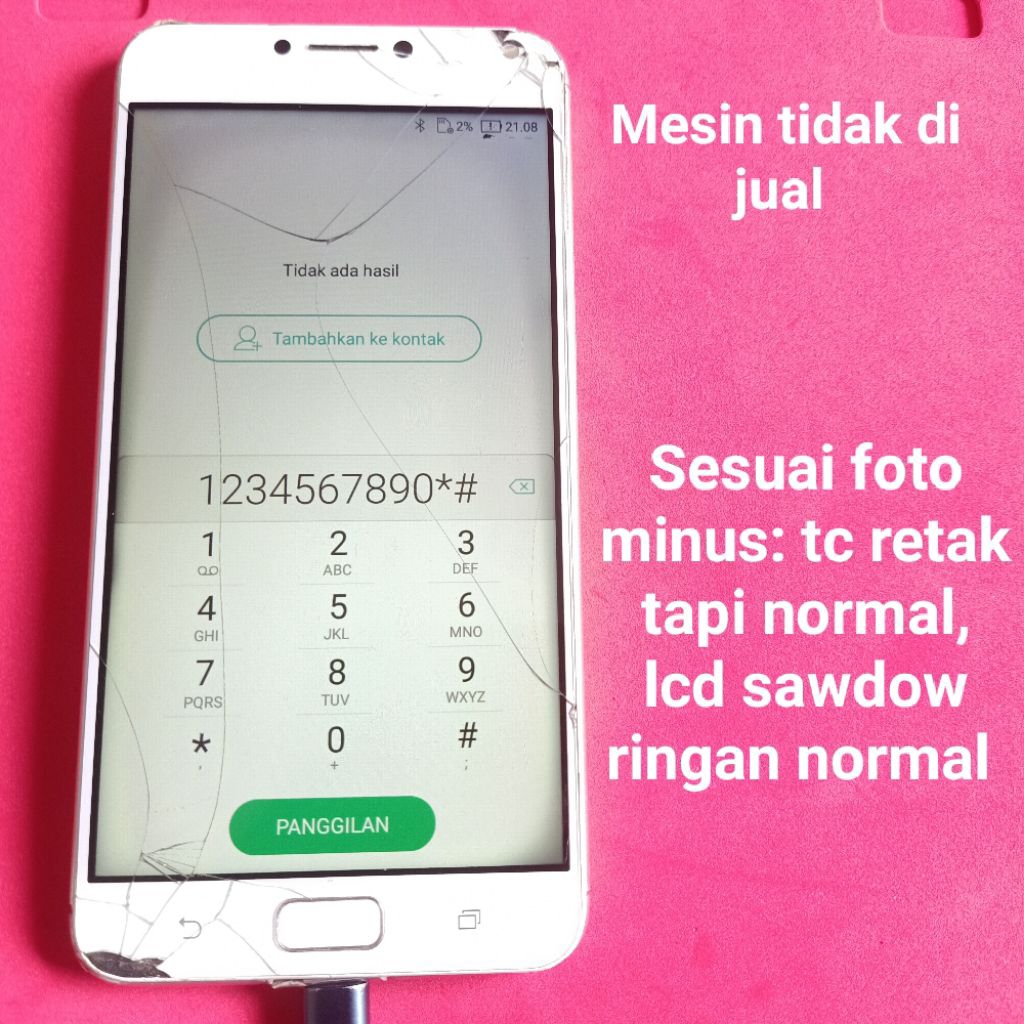 Lcd fullset Asus Zenfone 4 Max Pro 5,5 inchi ZC554KL Minus retak dan sawdow tapi normal cocok buat t
