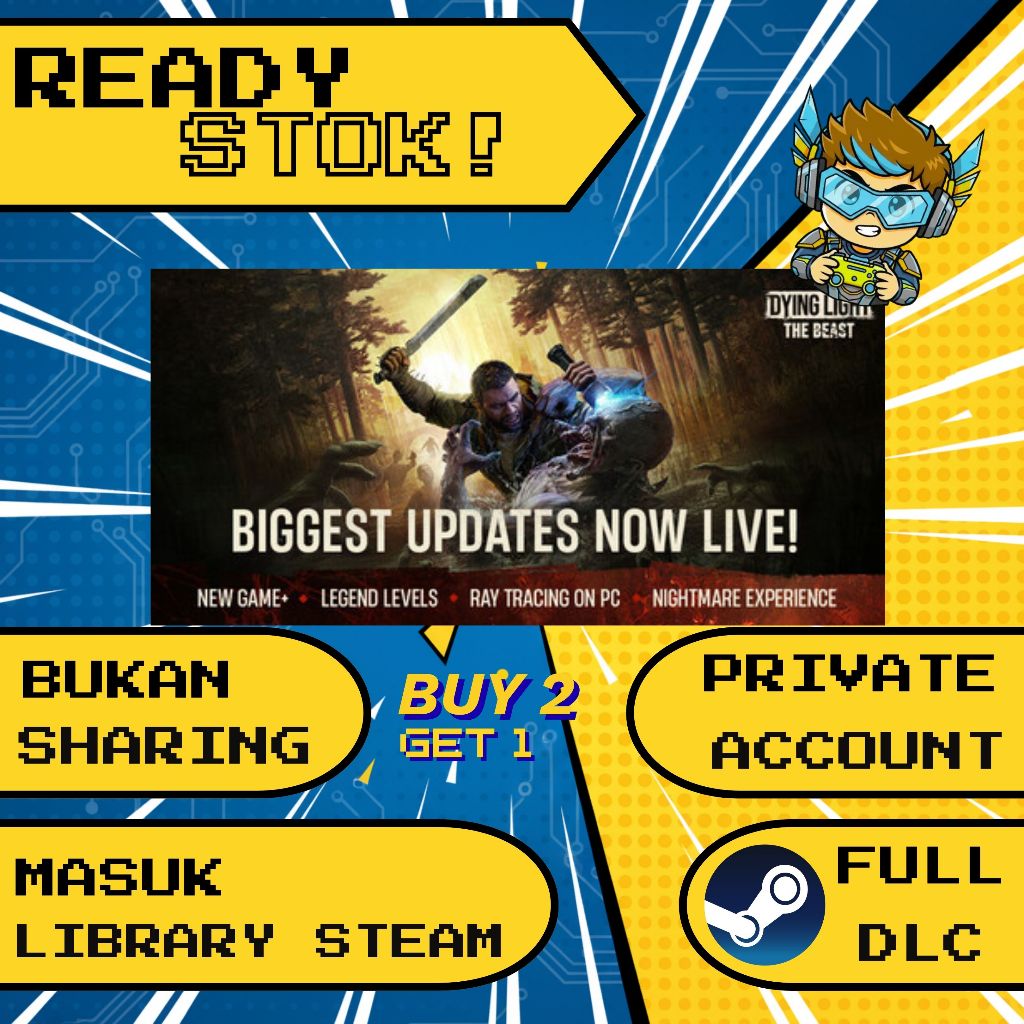 Dying Light: The Beast Steam Private - Beli 2 Gratis 1