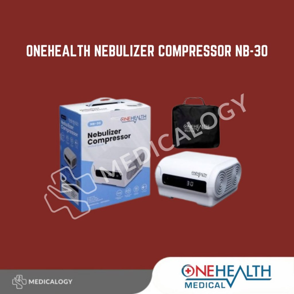 Onehealth Nebulizer Compressor NB-30 untuk Mengobati Penyakit Pernafasan, Asma, Bronkitis, COPD