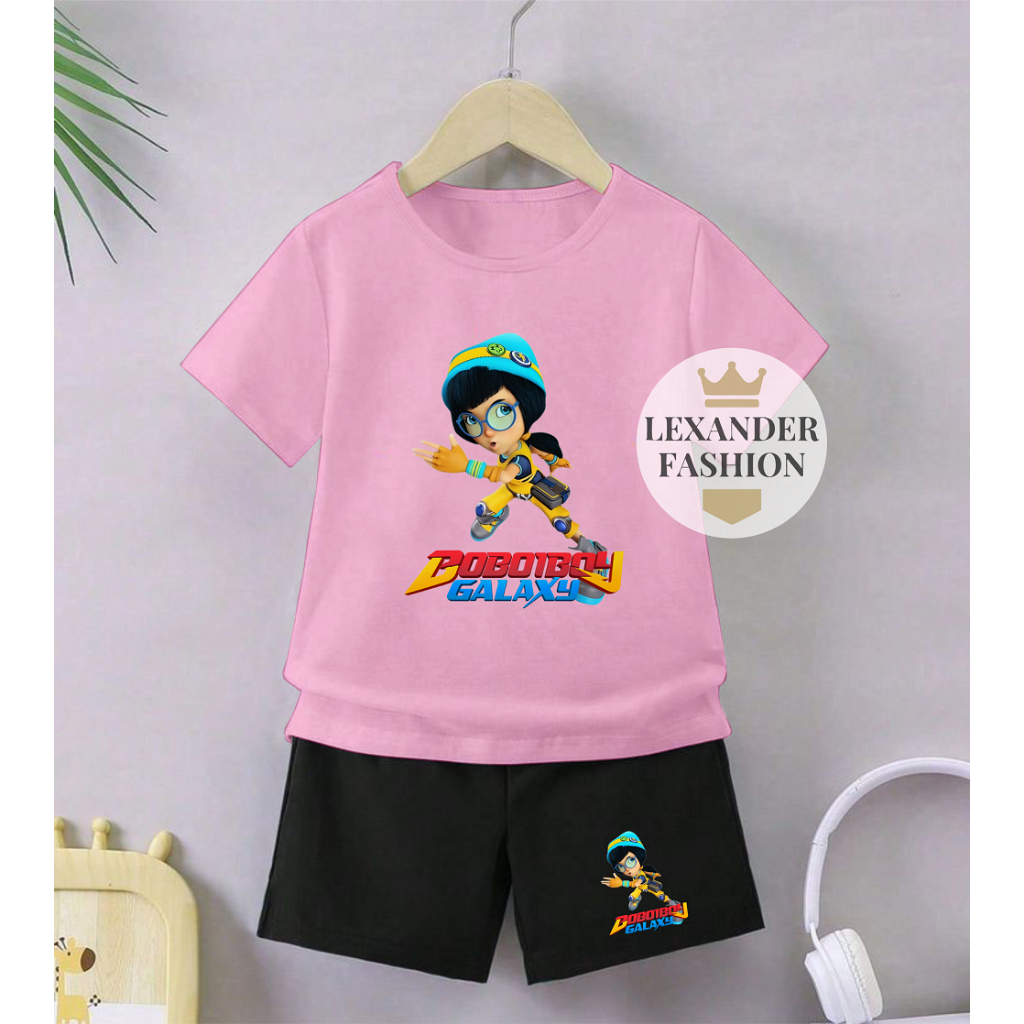 Lexander Fashion Setelan Anak Celana Hitam Cewek Cowo Kartun Gambar Boboiboy Ying