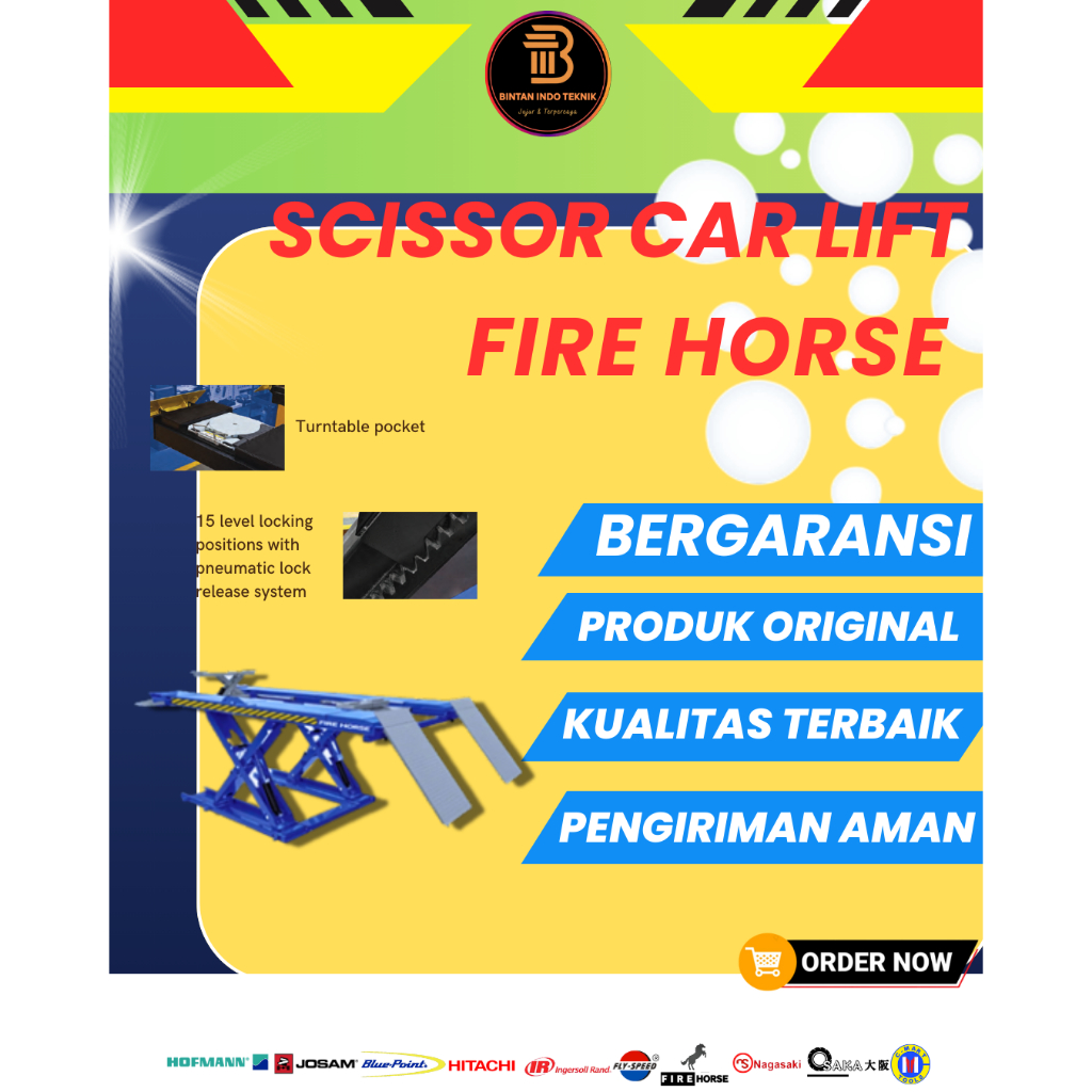 Scissor Car Lift // Hydrolic Car Lift Fire Horse