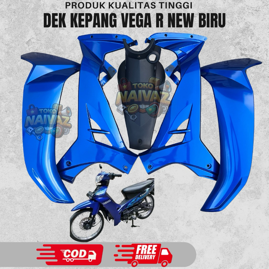 Dek kepang kap vega r new biru bahan tebal