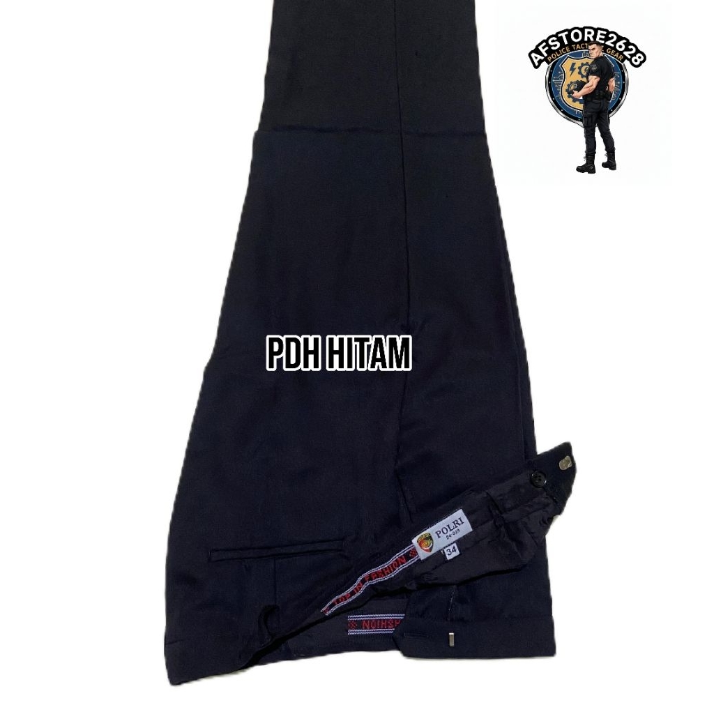 CELANA PDH POLRI ORIGINAL WARNA HITAM