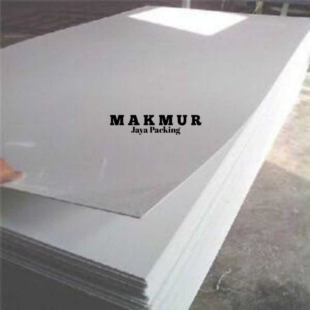 Plastik PVC Mika Kaku Warna Putih Susu 1mm  1x2 meter