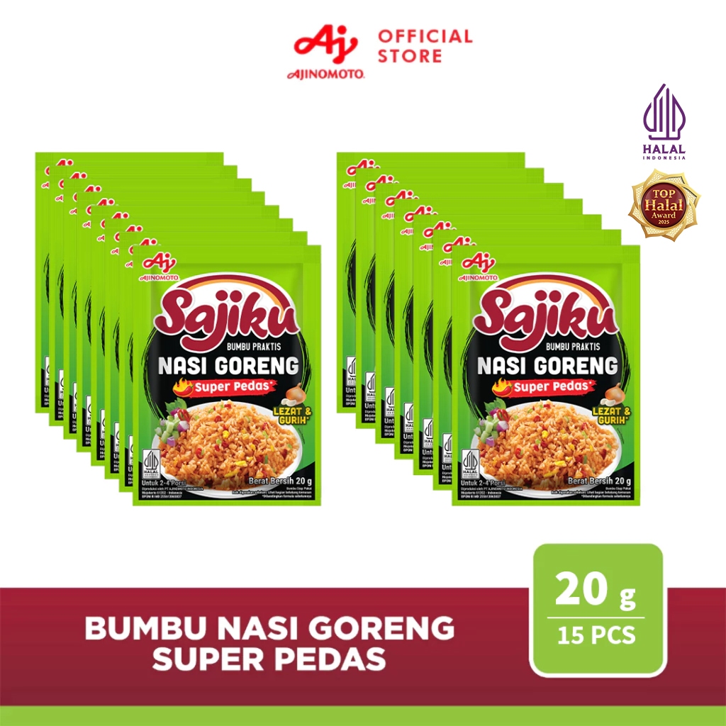 Sajiku® Bumbu Praktis Nasi Goreng Super Pedas 20gr (15 pcs)