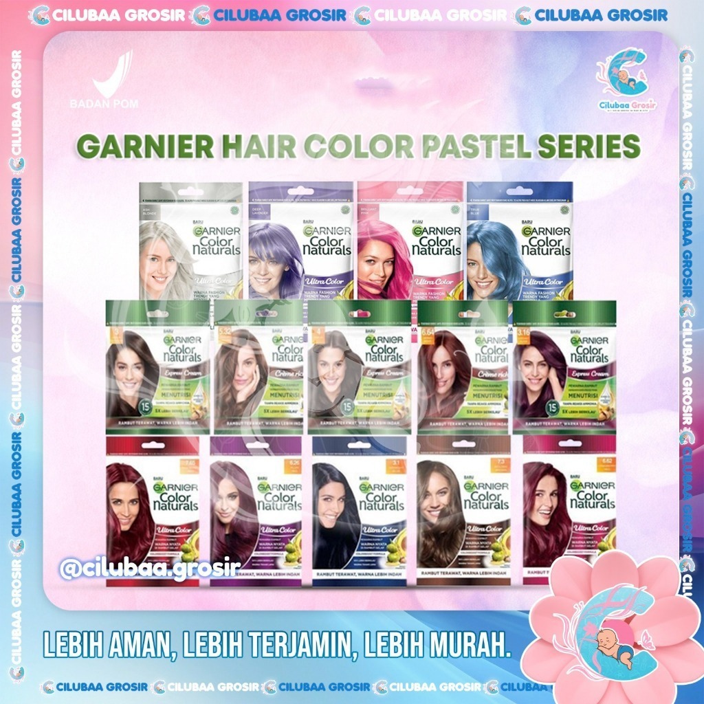 Garnier Hair Color Natural || Pastel Color || Ultra Color Sachet || Garnier Pewarna Rambut