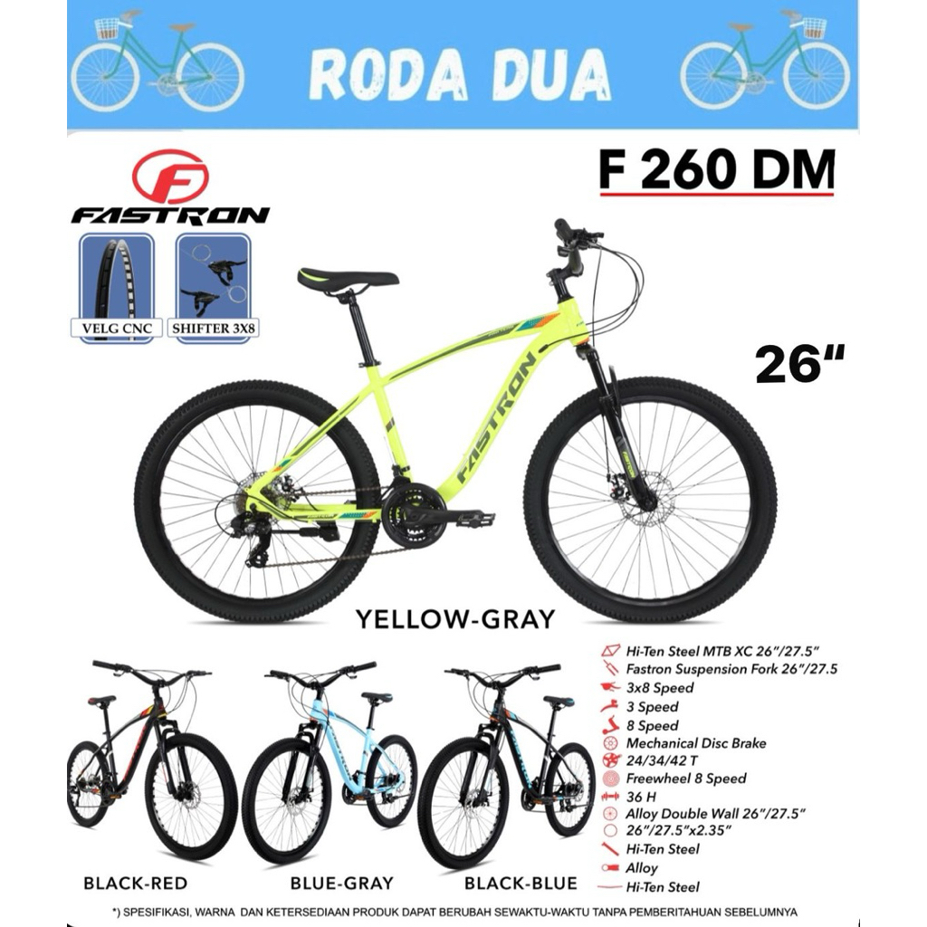 Mtb ST 26” Fastron 260 DM ( 3x8MD )