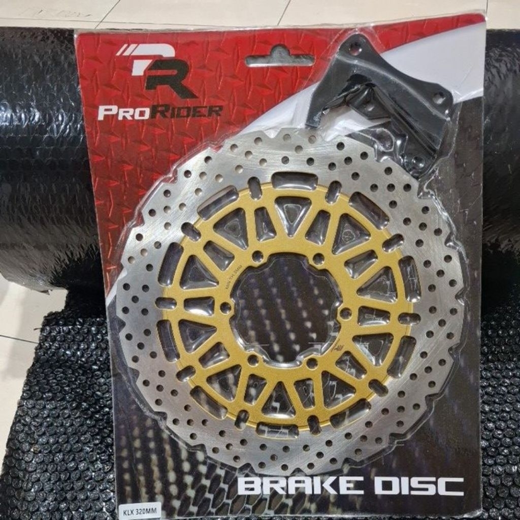 disk piringan cakram depan klx 150 ukuran besar 320 pnp plus breket / cakram depan klx 150 supermoto