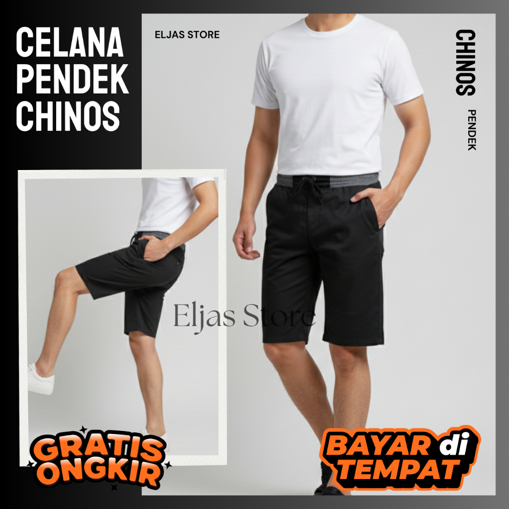( 100rb DAPAT 5 ) Chinos Pendek Pria / Katok Celana Pendek Distro