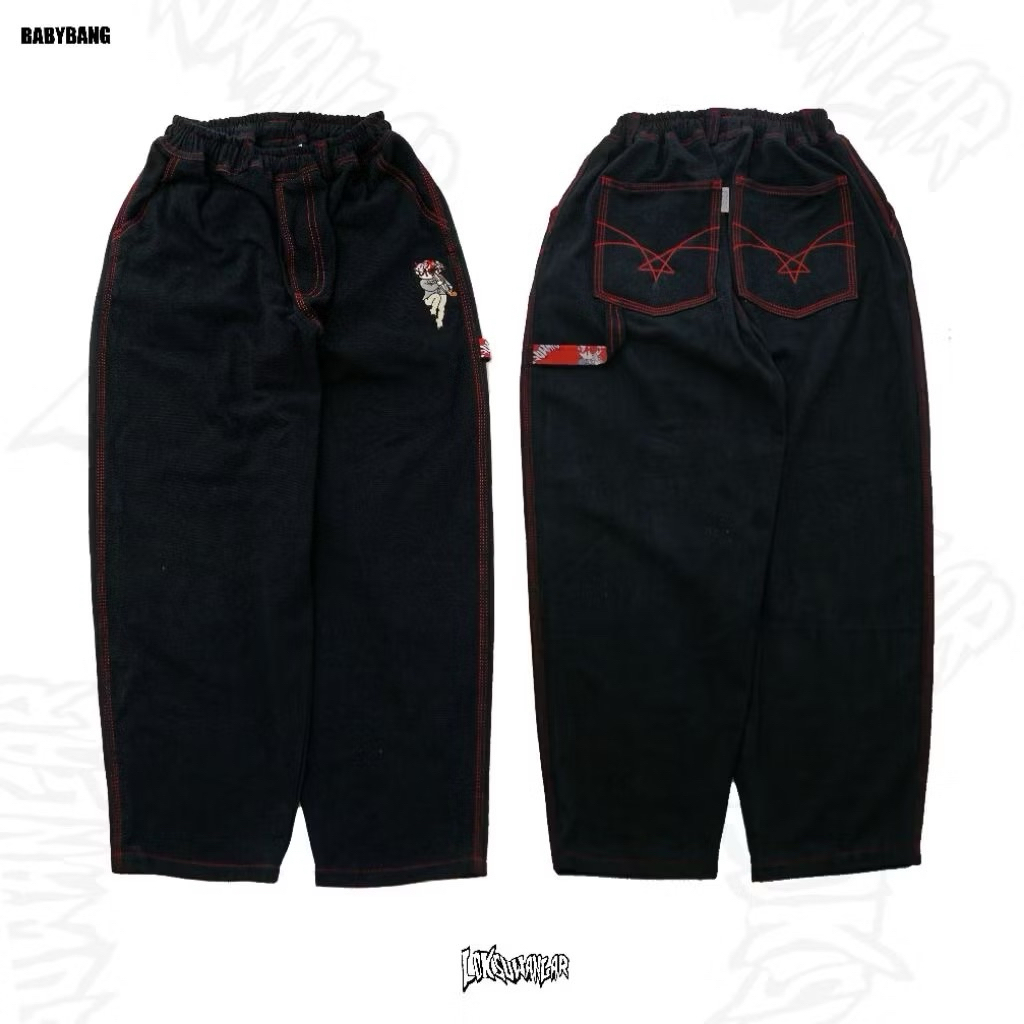 Baggy Pants Babybang Denim Red Venom 14oz M