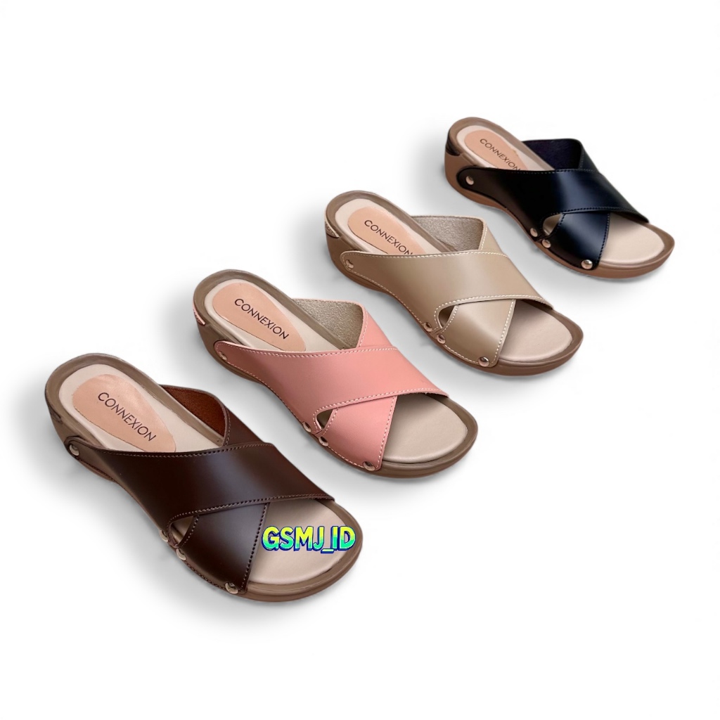 wedges wanita SPX selop wedges selop silang 4cm