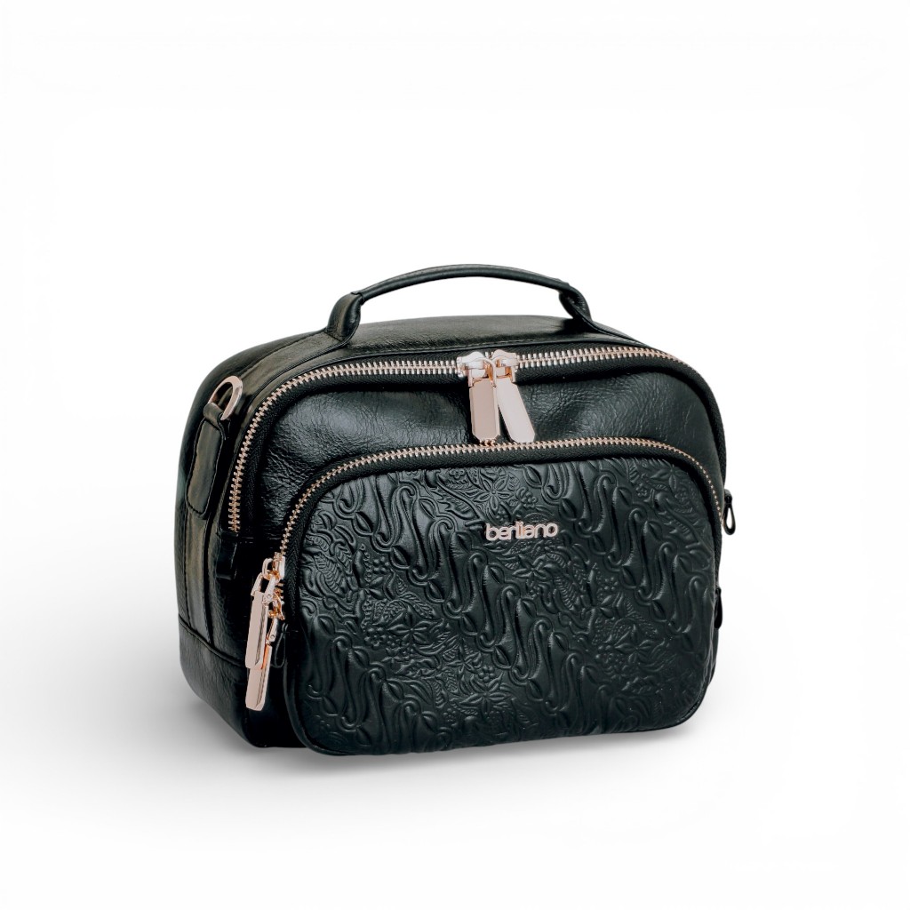 Berliano Leather Sidney Bag  Size S+ - Tas Slempang Bahu Wanita Motif Batik Kulit Sapi Asli