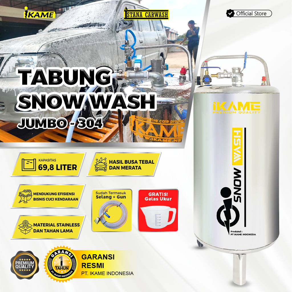 Tabung Salju / Tabung Snow Wash Cuci Mobil Motor (JUMBO 304 ) IKAME