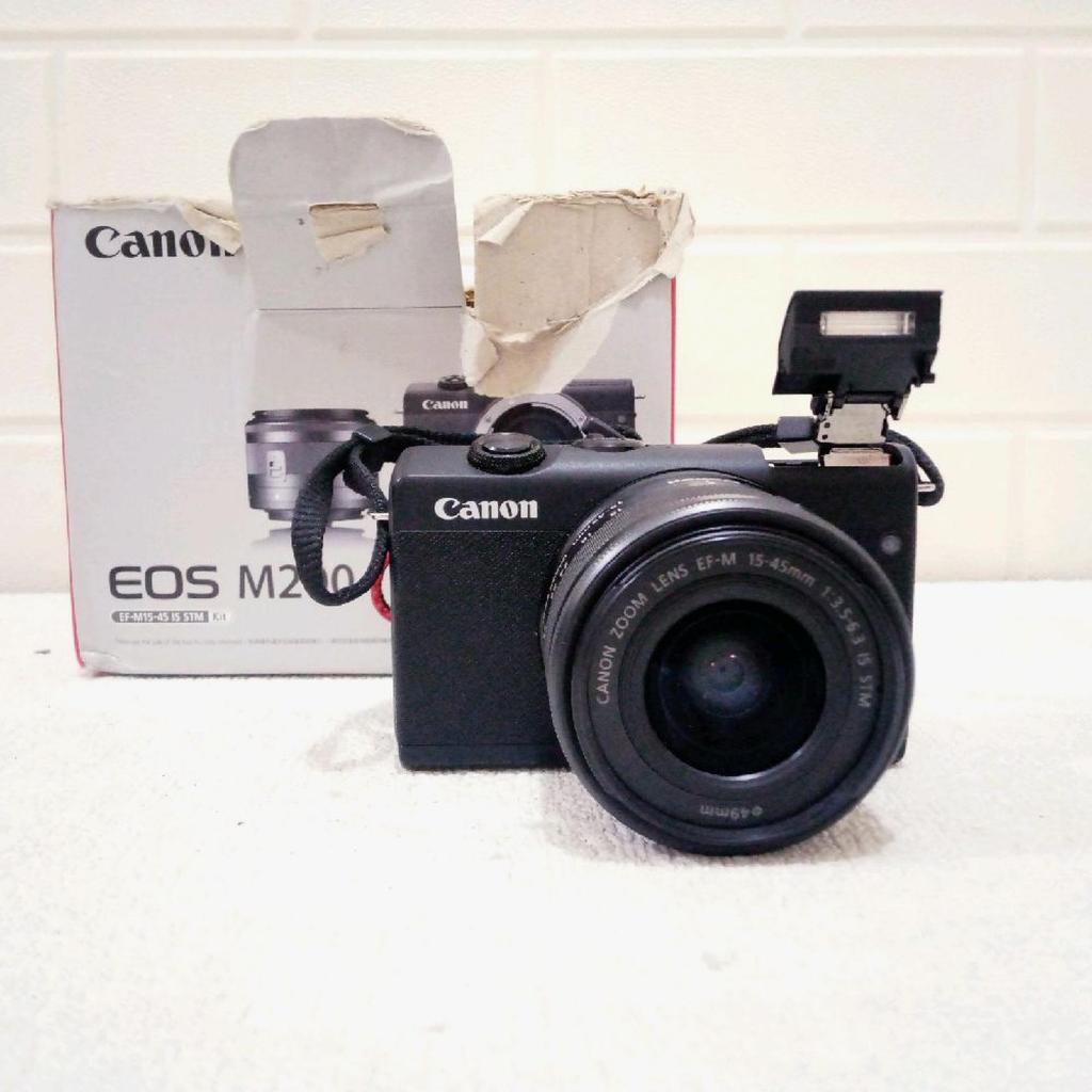 Canon eos m200 Lensa 15-45mm kamera mirrorless Camera second