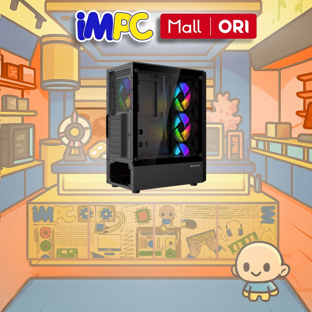 DIGITAL ALLIANCE PC Casing Oasis TG Wood - ATX PC CASE