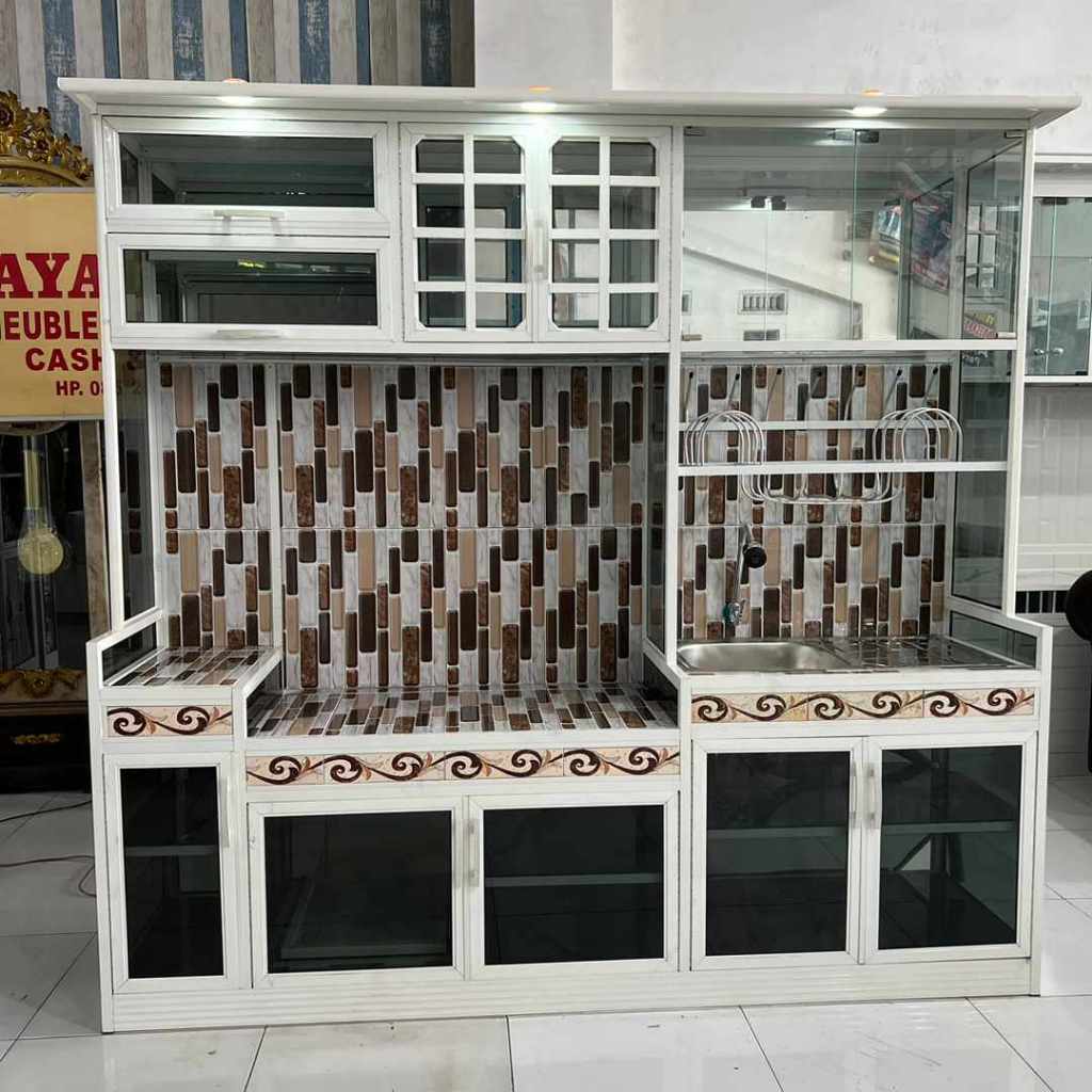 Kitchen Set Aluminium Kaca  Anti Rayap dan Air