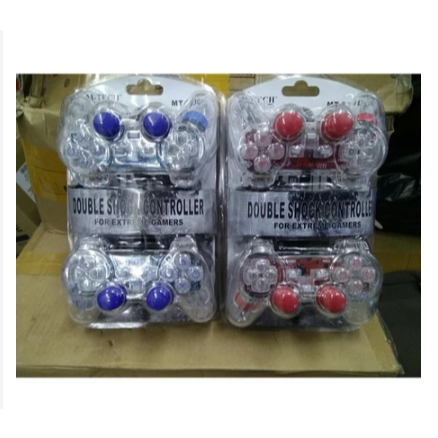 GAMEPAD JOYSTICK USB DOUBLE TRANSPARAN STICK PS PC