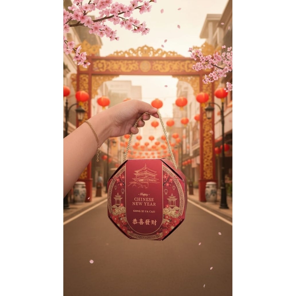 HEXAGON Box Lebaran 1 toples 500gr Box Imlek 1 toples 500gr Box imlek 1 toples 450gr box kue keranja