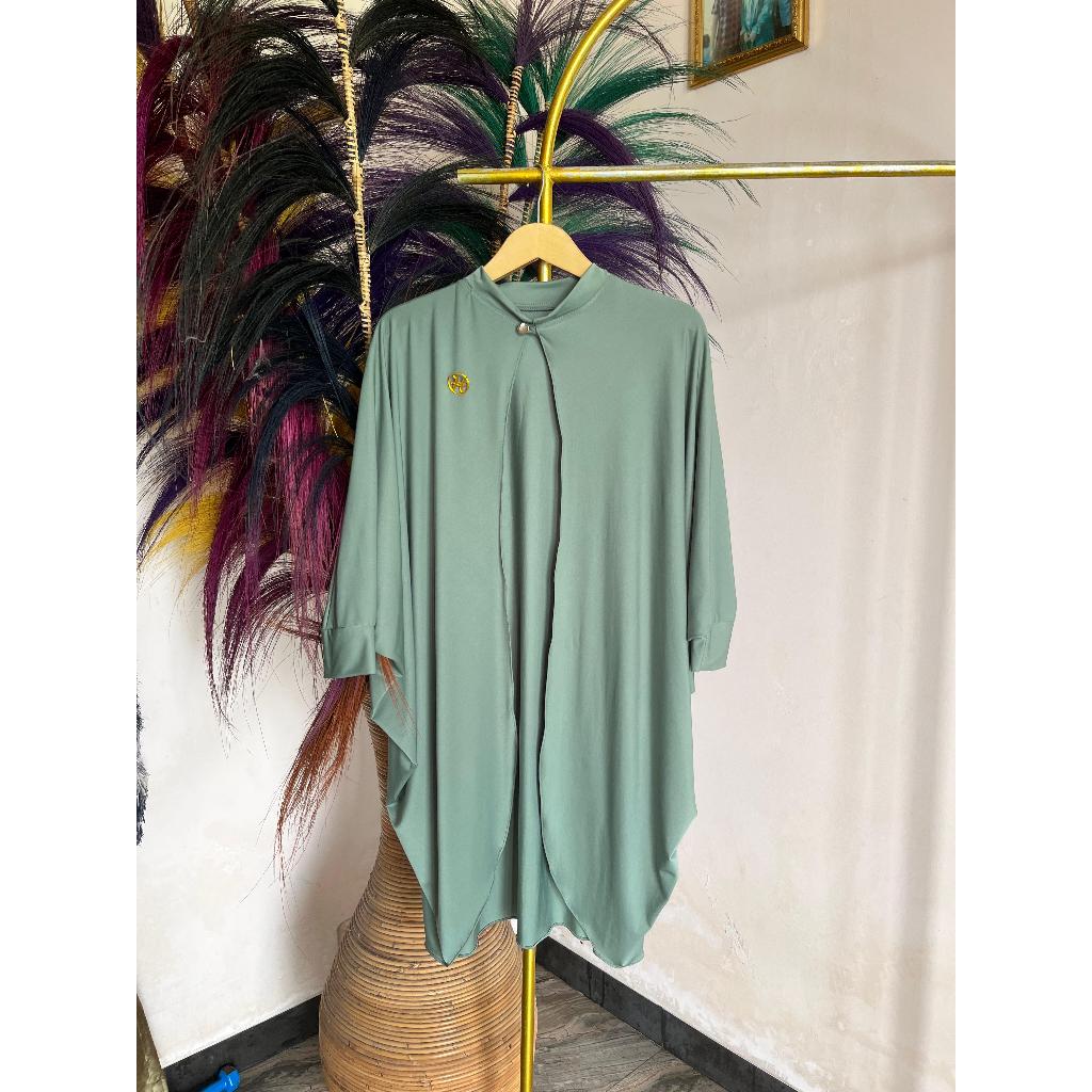 Outer kardigan batwing kaftan dan  Wanita Merah Hijau Hitam Putih