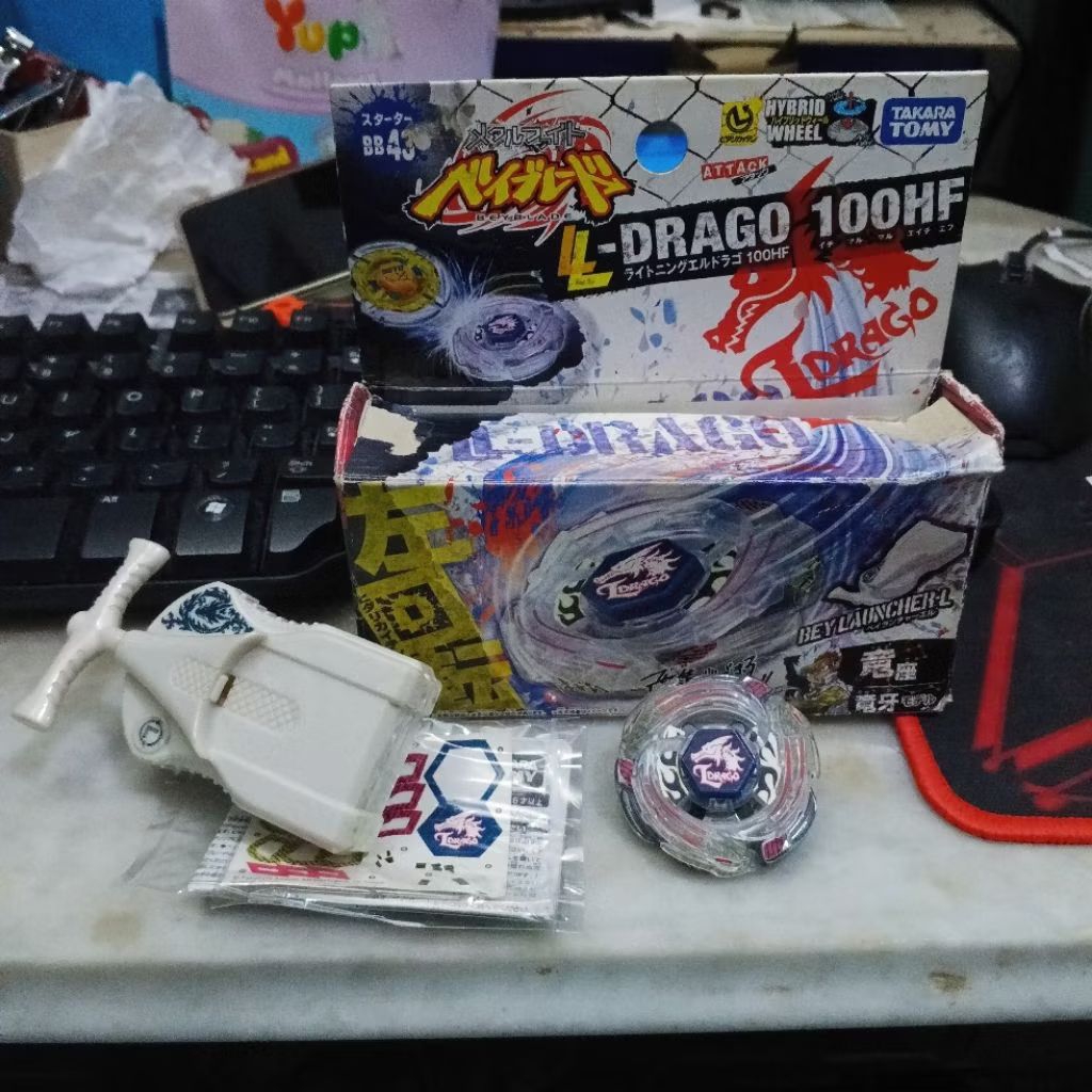 metal fight beyblade (metal fusion) lightning l drago original takara tomy