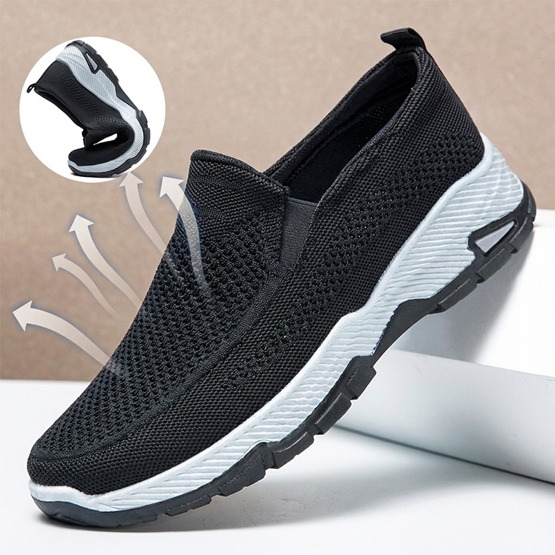 Highland Sepatu Pria Slip On Casual Sepatu Slop Kerja Outdoor Sepatu Cowok Sepatu Sneakers Pria Tanp