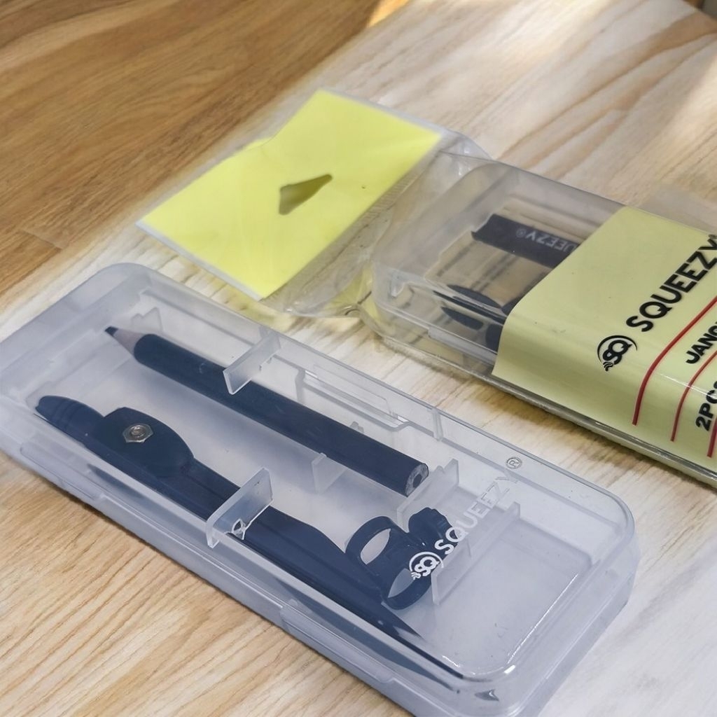SQUEEZY -Jangka Besi SET Pensil/Jangka Sorong/Alat Tulis/Alat Lingkaran/Jangka Besi Sorong