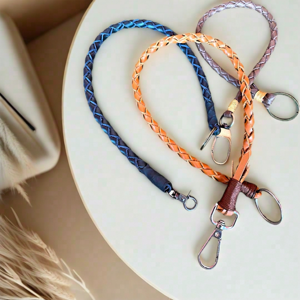 Linkswear Tali Dompet Bikers Kulit Asli Model Anyam Rantai