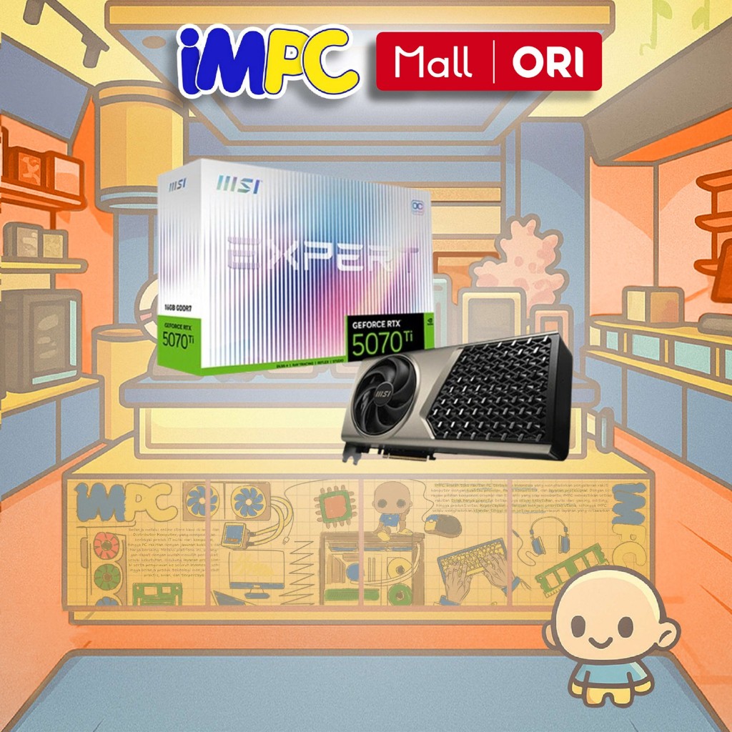 VGA Card MSI GeForce RTX 5070 Ti 16G EXPERT OC - 16GB GDDR7