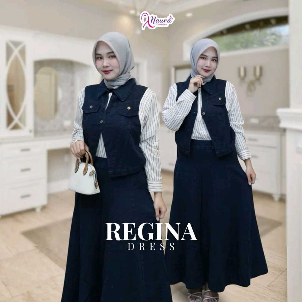 Regina One Set - Setelan Rok Jeans - Muslim Wanita