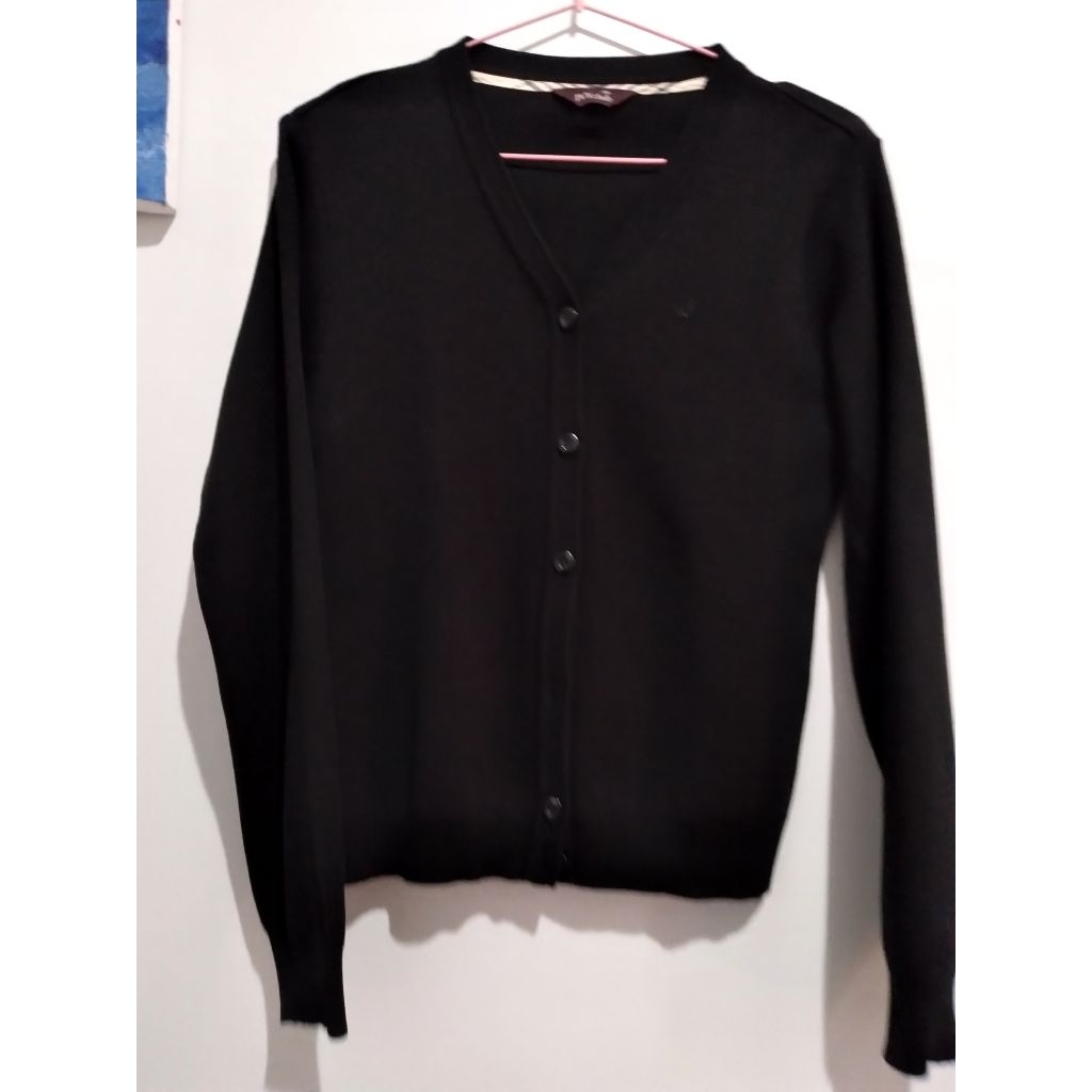 preloved pribadi | Cardigan Vneck hitam pekat