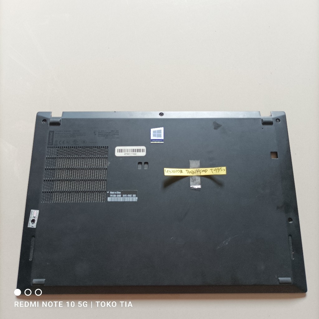 Bottom Case Lenovo Thinkpad T495s original Casing bawah laptop Lenovo Thinkpad T495s
