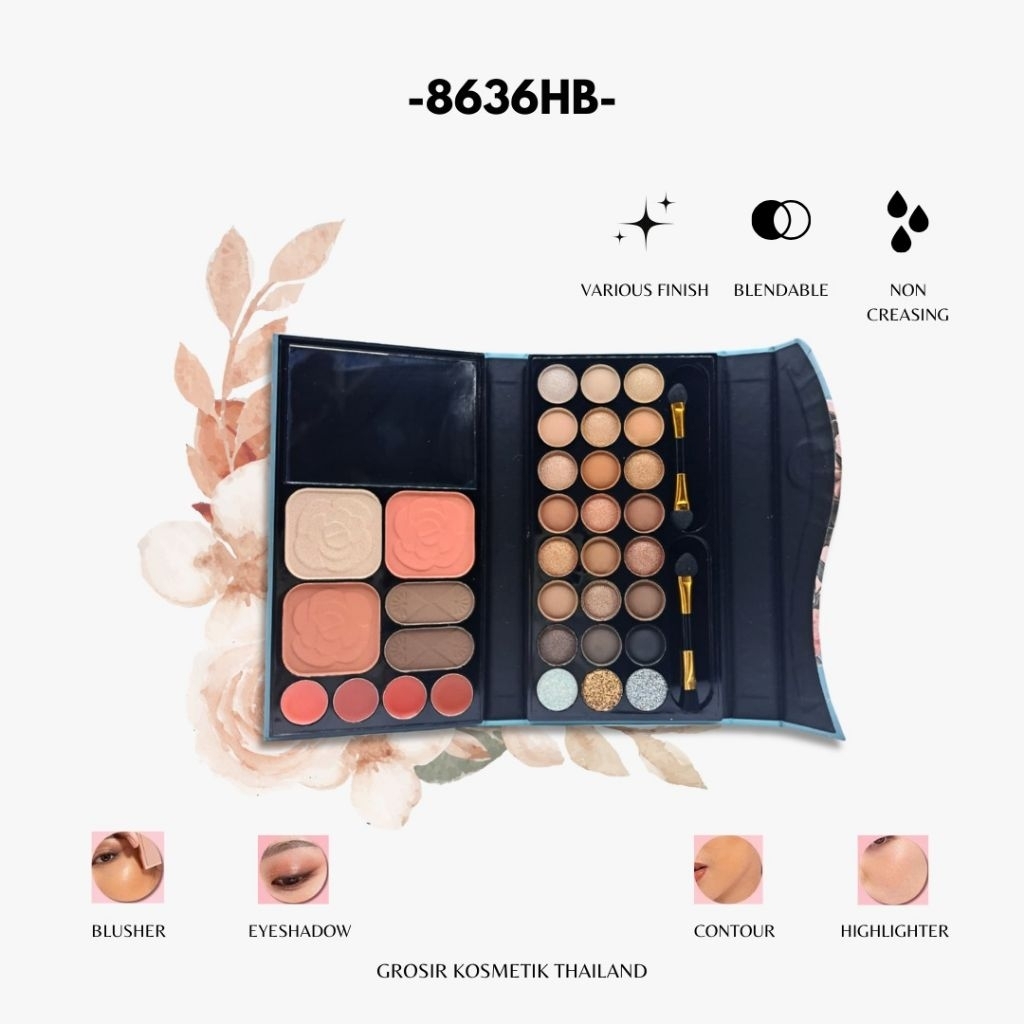 TERBARUEYESHADOW PALET MAKE UP LENGKAP NO.8636Q/8636HB