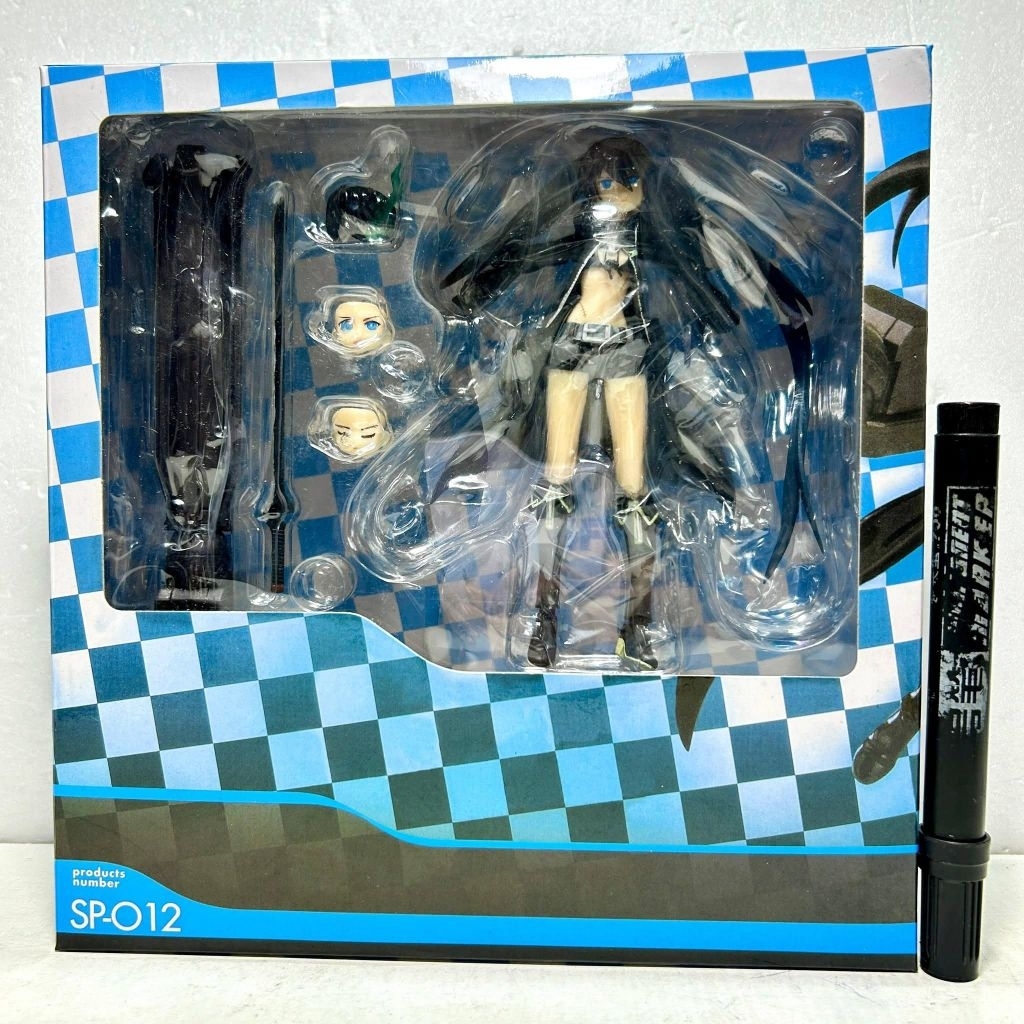 mainan action figurefigma blacrock shooter SP012 blueblack rock shooterrecast detail artikulasitingg