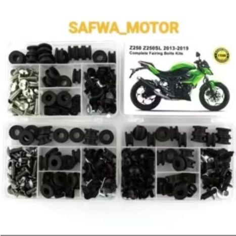 Baut lengkap fullset body Kawasaki Z250 2013-2019