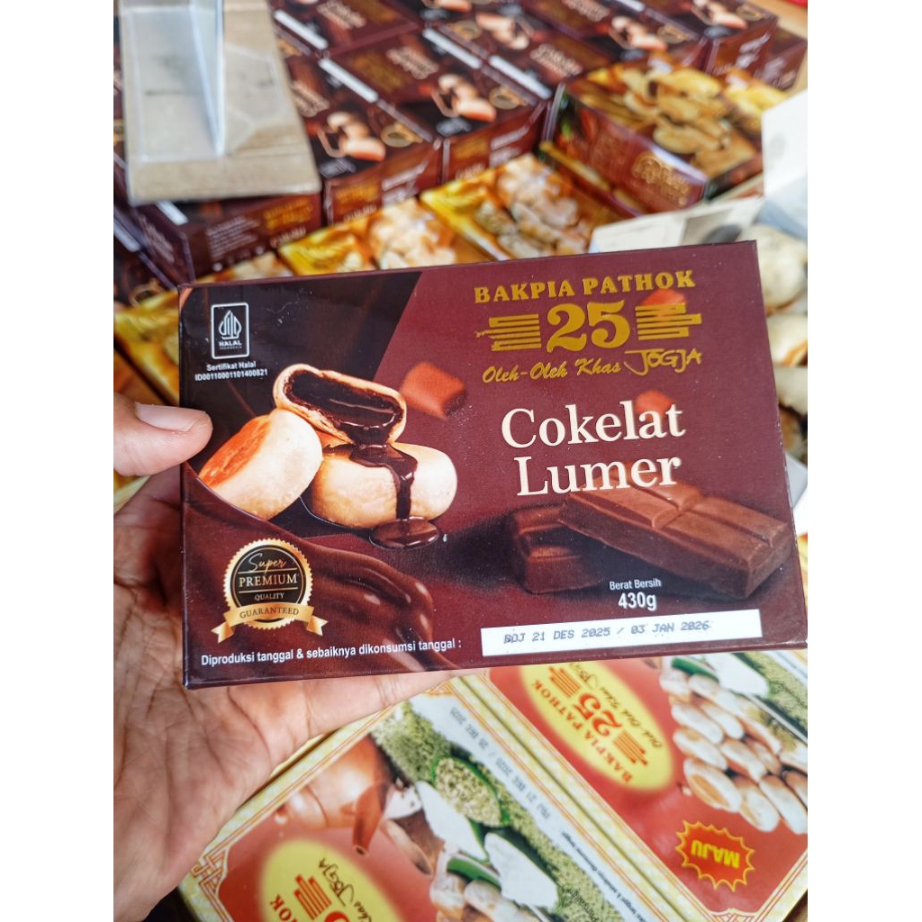 BAKPIA PATHOK 25 ASLI KHAS JOGJA COKLAT LUMER -free vaccum