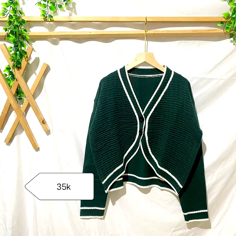 Preloved Cardigan Hijau