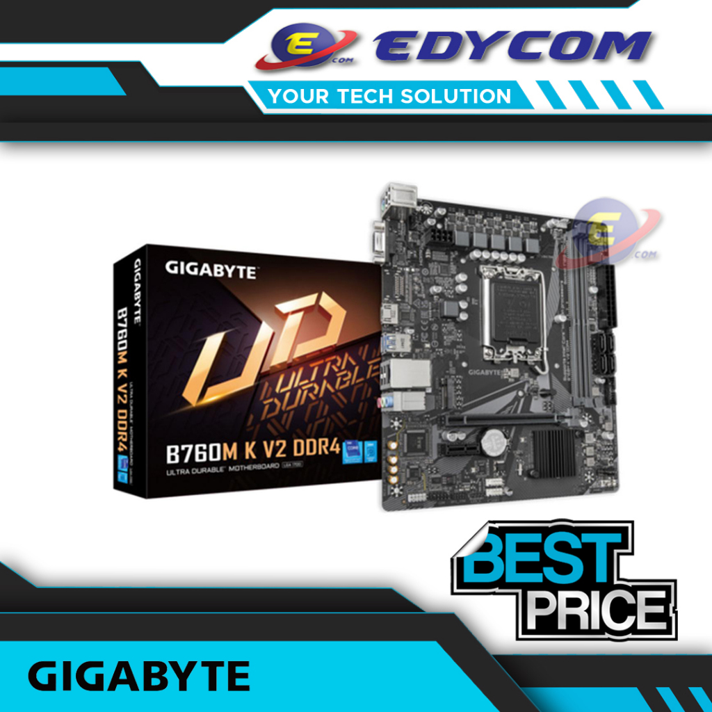 Motherboard Gigabyte B760M K V2 DDR4 (LGA1700, B760, DDR4)