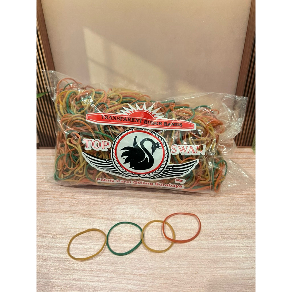 TOP SWAN / ANGSA KARET GELANG PENTIL WARNA WARNI 250 500 1000 GRAM