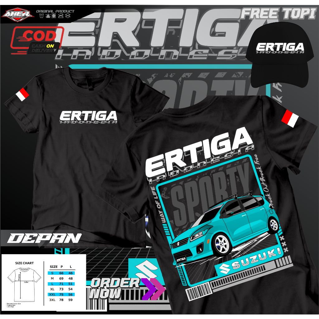 KAOS MOBIL SUZUKI ERTIGA INDONESIA||KAOS KOMUNITAS ERTIGA||KAOS ERTIGA TERBARU||MOBIL ERTIGA