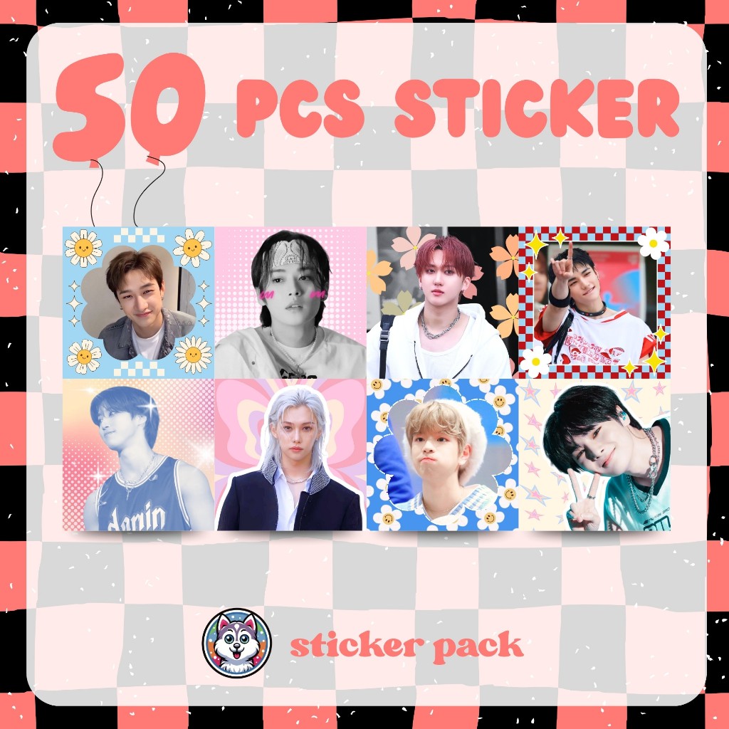 50pcs stiker deco STRAY KIDS mini (sticker kpop freebies kado hadiah korea lucu)
