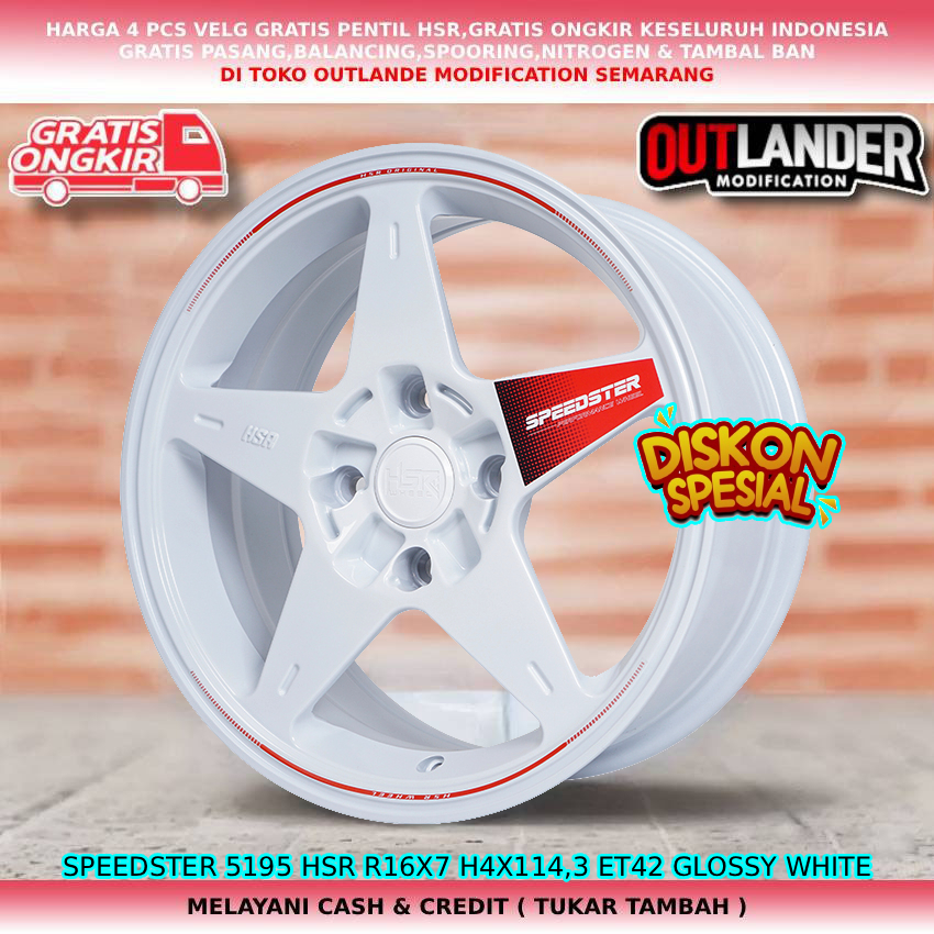 Velg ring16 velg mobil Avanza| Triber| Livina| Latio| Livina| Evalia| dll velg hsr speedster R16