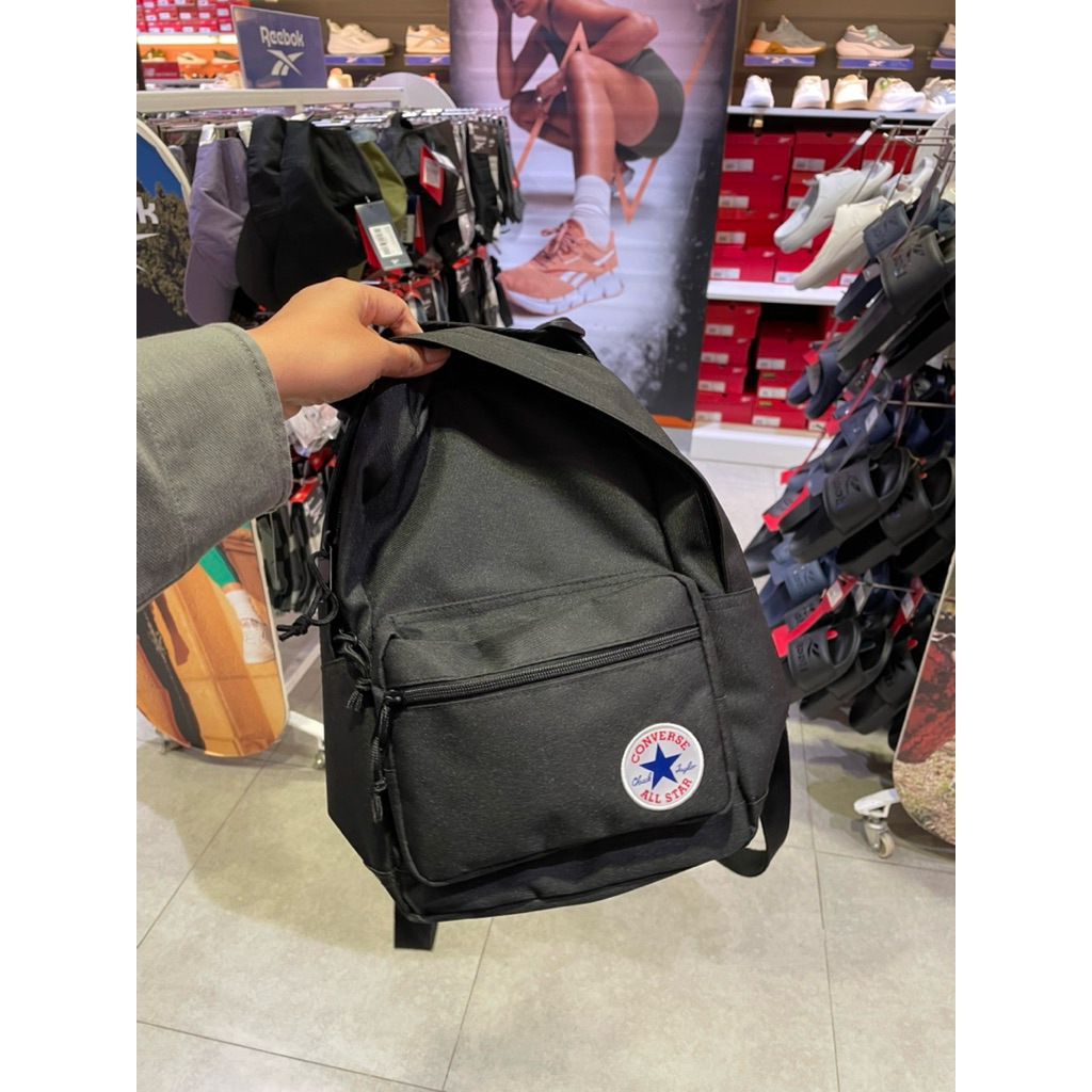 Tas Mini Backpack/ Ransel mini Converse hitam bahan kanvas sale 50%