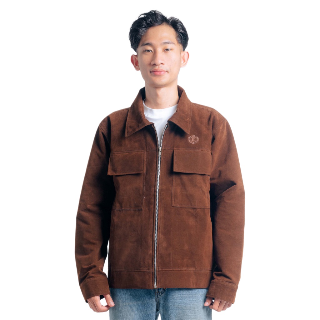Work Jacket Pria Regular Suede Premium