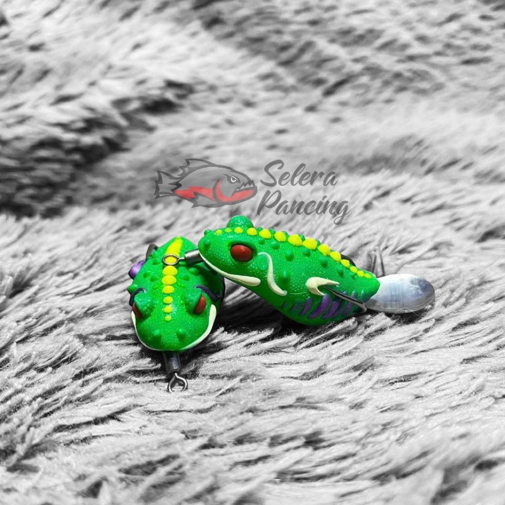 SOFT FROG THAILAND LURE 3D T-REX 3,5cm Umpan Pancing Casting toman gabus