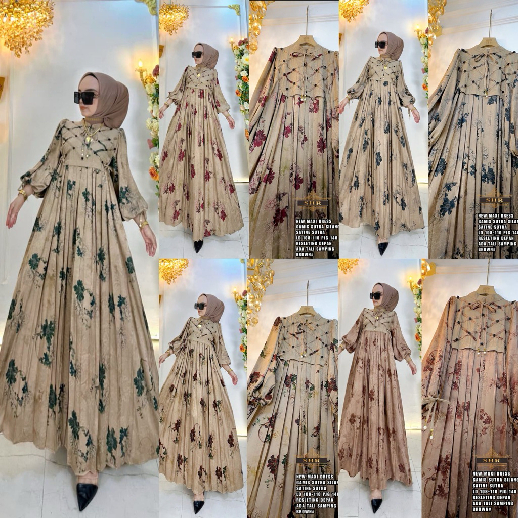 ORI SHR 100%... GAMIS SUTRA SILANG PREMIUM