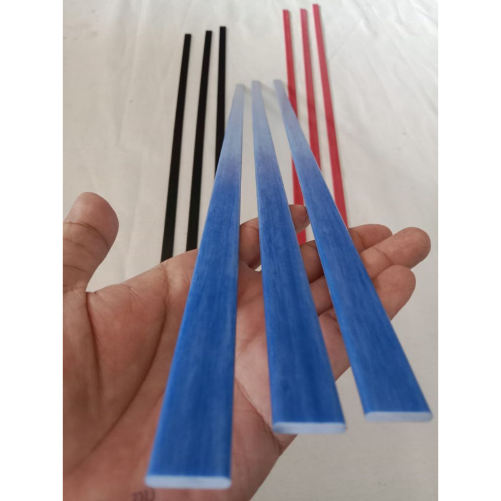 FIBER STRIP WARNA EFG IMPORT UKURAN P= 80CM x L=1,5 CM x TEBAL 3 MM (FIBER BEM) PANAHAN - ARCHERY