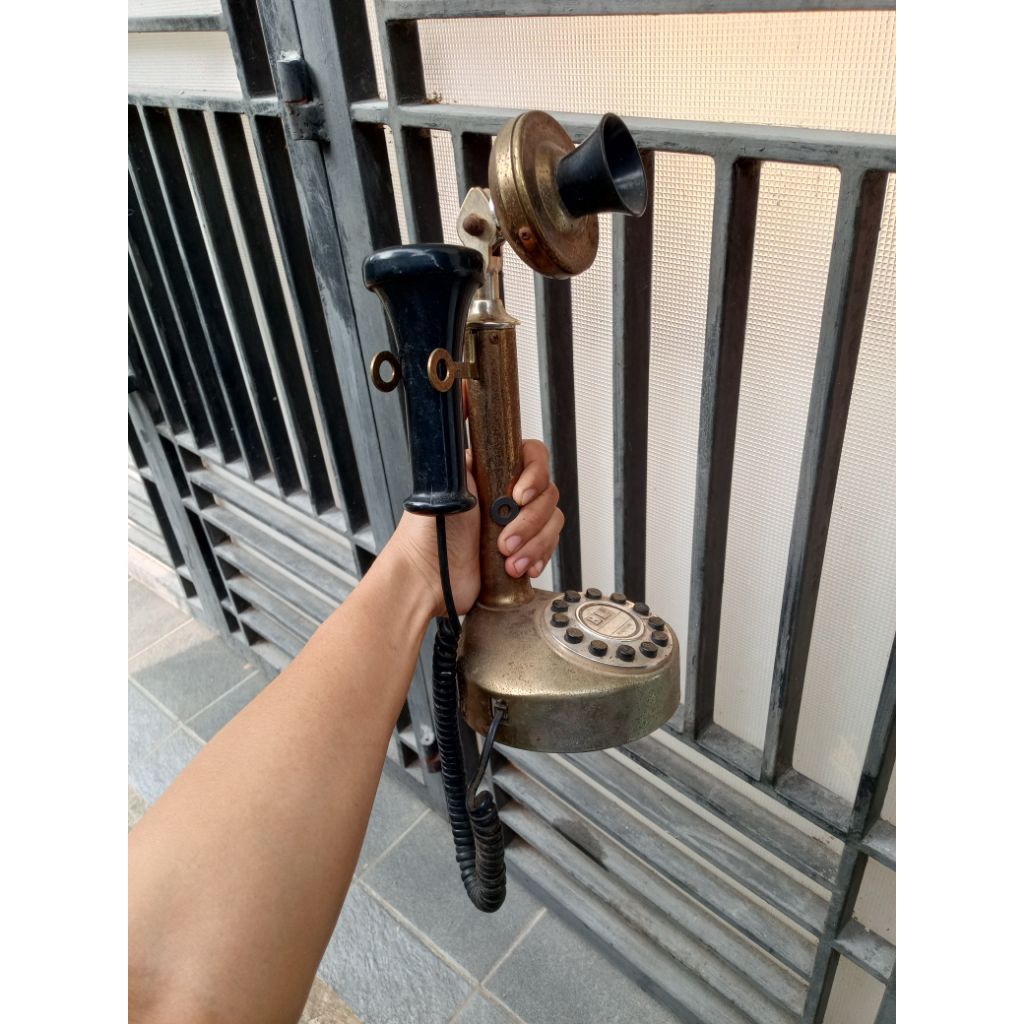 Vintage Telephone Dial Push Retro Telepon Jadul Telpon Model Lawas Jadul
